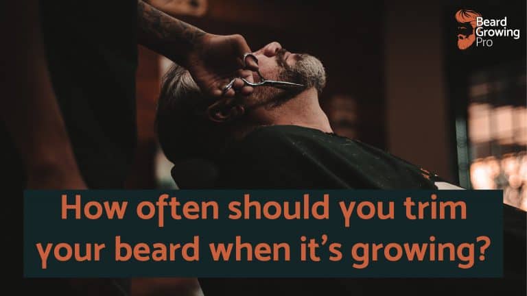 how often trim beard when growing