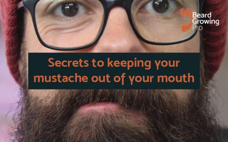 keep mustache out of mouth